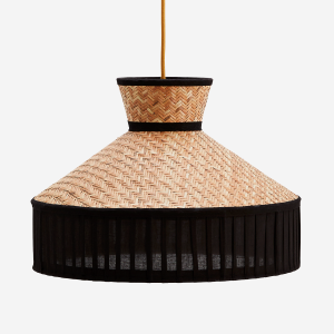 Lampa wisząca pleciona czarna Madam Stoltz